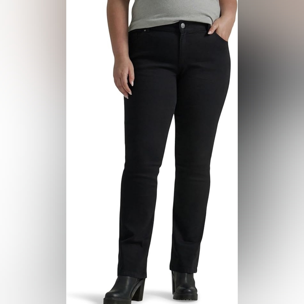 Lee Jeans Bootcut Mid Rise Legendary Style Regular Black Stretch Denim